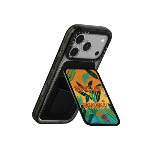 Sunrise Sunset | Snappy Cardholder Stand / Snappy Cardholder Stand MagSafe Compatible / Black | Image 3