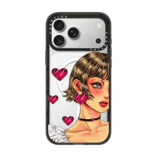 HEART LOVE BY DAHYE | iPhone 17 Pro Max / Impact Case MagSafe Compatible / Black | Image 1