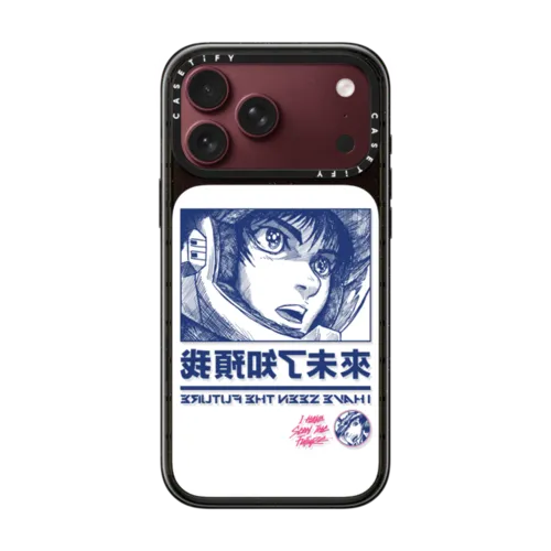I HAVE SEEN THE FUTURE Phone Case - Blue | iPhone 18 Pro Max / Impact Case MagSafe Compatible - Glossy / Glossy Black | Image 1
