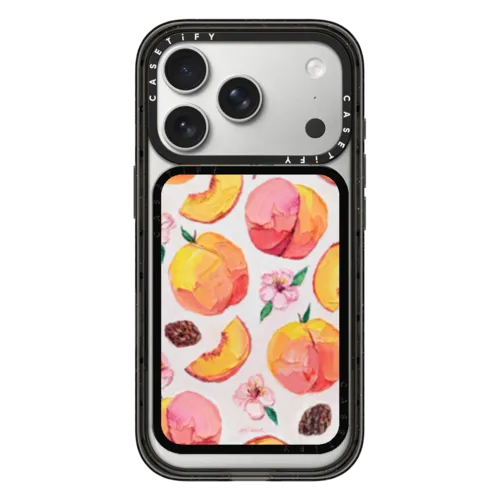 Peach Blossoms | Snappy Cardholder Stand / Snappy Cardholder Stand MagSafe Compatible / Black | Image 1