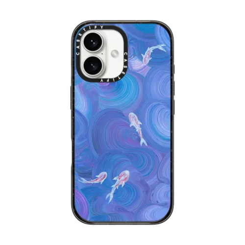 Koi in The Deep | iPhone 16 / Impact Case MagSafe Compatible / Black | Image 1