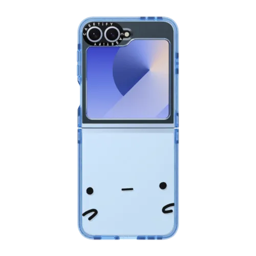 sad potato face flip | Galaxy Z Flip6 / Impact Case / Baby Blue | Image 1