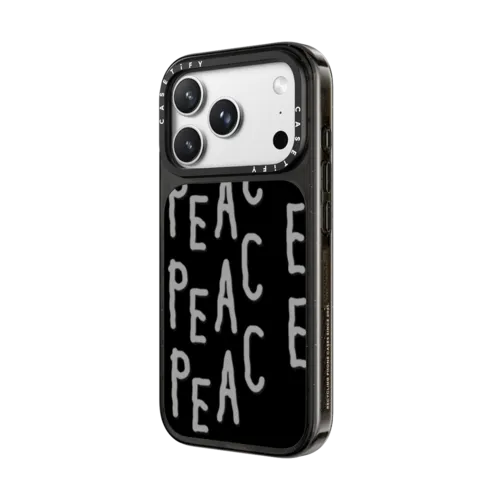 PEACE PEACE PEACE | iPhone 18 Pro Max / Impact Case MagSafe Compatible - Glossy / Glossy Black | Image 2