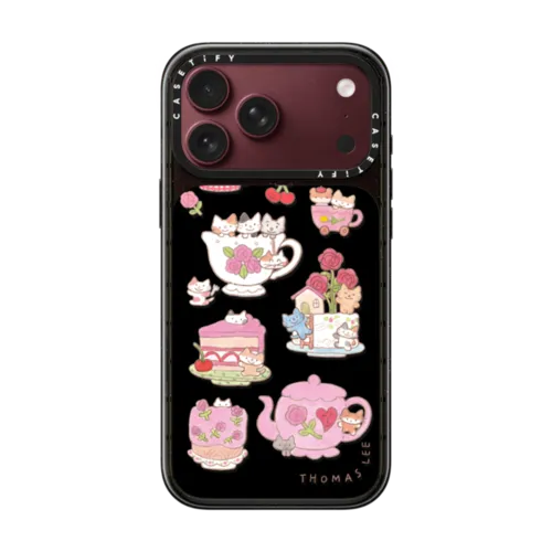 ROSE TEA TIME | iPhone 18 Pro Max / Impact Case MagSafe Compatible - Glossy / Glossy Black | Image 1