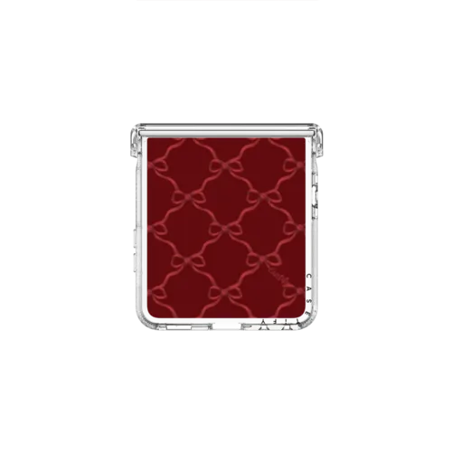 Red Bows | Galaxy Z Flip8 / Impact Clear Magnetic Case / Clear | Image 2