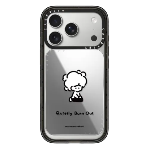 Quietly Burnt Out | Snappy Cardholder Stand / Snappy Mirror Cardholder Stand MagSafe Compatible / Silver | Image 1