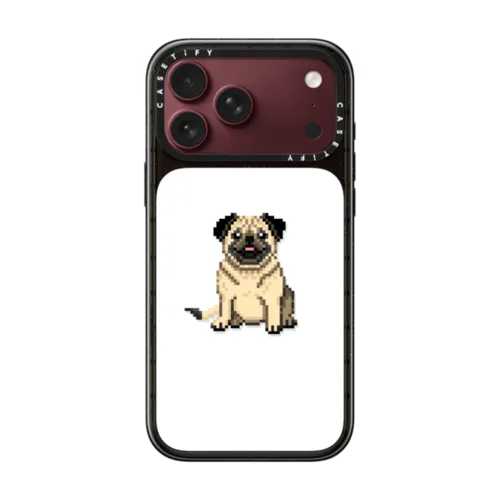 Photogenic Pug | iPhone 18 Pro Max / Impact Case MagSafe Compatible - Glossy / Glossy Black | Image 1