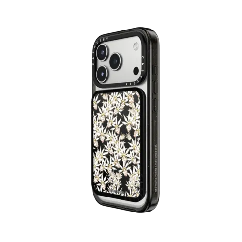 Flannel Flower Babies | Snappy Cardholder Stand / Snappy Cardholder Stand MagSafe Compatible / Black | Image 2