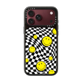 Melted Checkers Smiley Phone Case | iPhone 18 Pro Max / Impact Case MagSafe Compatible - Glossy / Glossy Black | Image 1