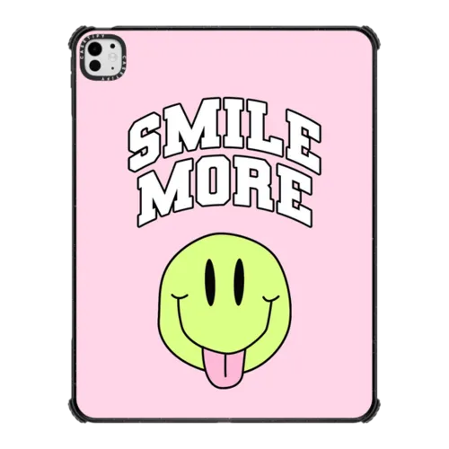 Smile More by SOFE Store | iPad Pro 13-inch (M4/M5) / iPad Impact Case / Black | Image 1