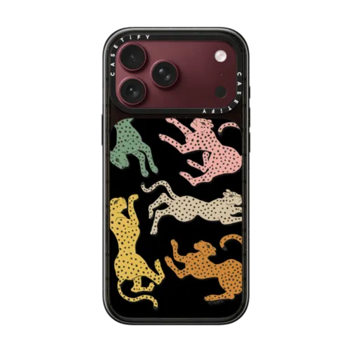 Rainbow Cheetah | iPhone 18 Pro Max / Impact Case MagSafe Compatible - Glossy / Glossy Black | Image 1