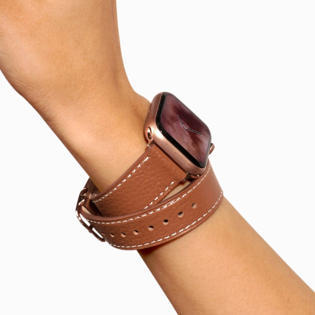 2-in-1 Italian Leather Band 45mm (Series 7-9) - Red