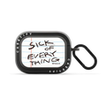 Doodles On A Notebook | AirPods Pro 2 / Earbuds Bounce Case / Matte Charcoal | Image 1