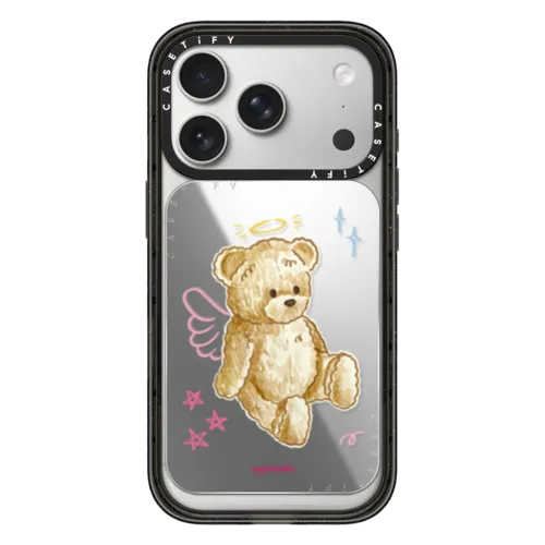 Angel Teddy Bear | Snappy Cardholder Stand / Snappy Mirror Cardholder Stand MagSafe Compatible / Silver | Image 1