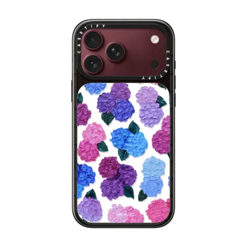 Endless Summer Hydrangeas | iPhone 18 Pro Max / Impact Case MagSafe Compatible - Glossy / Glossy Black | Image 1