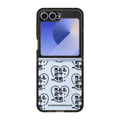 ULDD Black Pattern Heart Case | Galaxy Z Flip6 / Impact Case / Black | Image 1