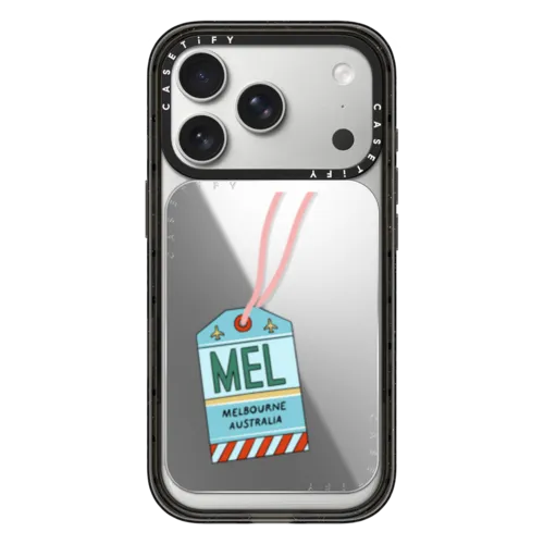 Melbourne Travel Tag | Snappy Cardholder Stand / Snappy Mirror Cardholder Stand MagSafe Compatible / Silver | Image 1