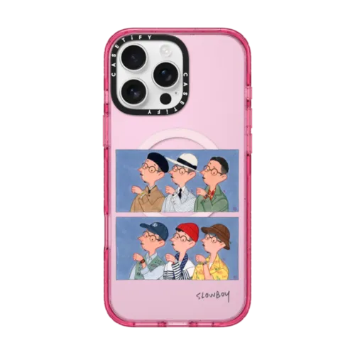 Slowboy and the watches No. 2 | iPhone 16 Pro Max / Impact Case MagSafe Compatible / Pink Fizz | Image 1