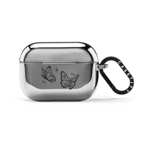 Soaring by INKED by Dani | AirPods Pro 2 / Earbuds Mirror Case / Silver | Image 1