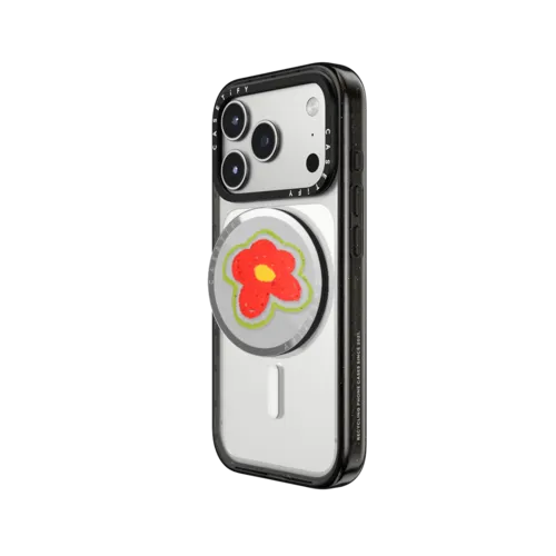 red daisy | Snappy Grip Stand / Snappy Mirror Grip Stand MagSafe Compatible / Silver | Image 2