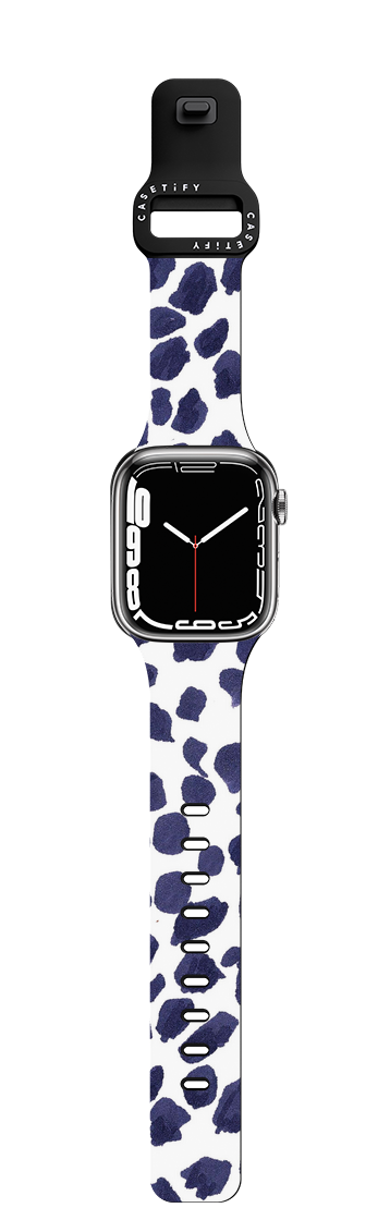 Holly Nichols Collection, Navy Dalmatian Print | Apple Watch Series 7-9 (45mm) / Impact Band / Black | Image 1
