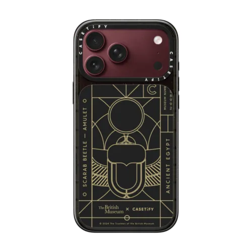 The Amulet Case - The Sacred Beetle | iPhone 18 Pro Max / Impact Case MagSafe Compatible - Glossy / Glossy Black | Image 1
