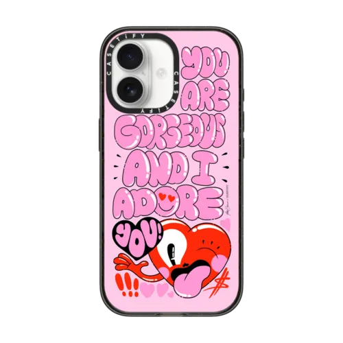 you are gorgeous and I adore you | iPhone 17 / Impact Case MagSafe Compatible / Black | Image 1