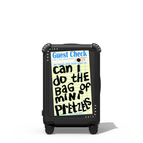 The Bag of Mini Pretzels | 21" Carry-On Suitcase / Bounce Suitcase / Matte Black | Image 1