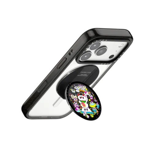 Lucky Cat and Fluffy Friends | Snappy Grip Stand / Snappy Grip Stand MagSafe Compatible / Black | Image 3