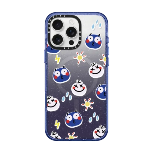 You Have Our Supports. | iPhone 16 Pro Max / Impact Case MagSafe Compatible / Glitter Indigo | Image 1