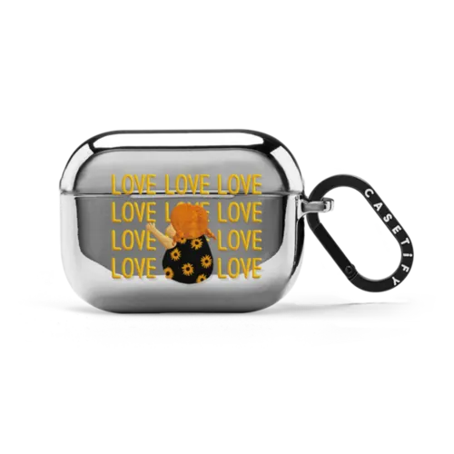 language of love | AirPods Pro 2 / Earbuds Mirror Case / Silver | Image 1