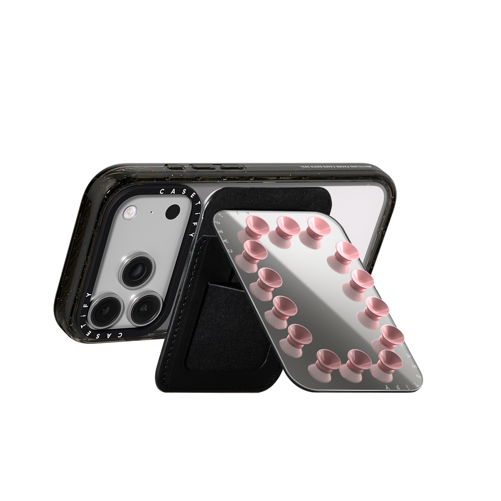 Snappy Snap & Stick Mirror Cardholder Stand MagSafe Compatible - Primrose Pink