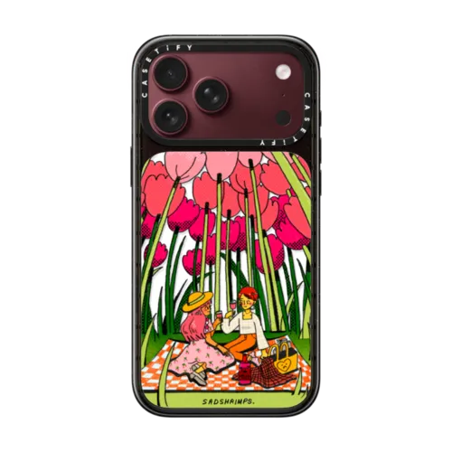 Tulip Picnic by SADSHRIMPS | iPhone 18 Pro Max / Impact Case MagSafe Compatible - Glossy / Glossy Black | Image 1