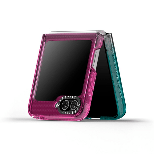 Vintage Luggage Stickers | Galaxy Z Flip5 / Impact Magnetic Case / Cotton Candy | Image 3