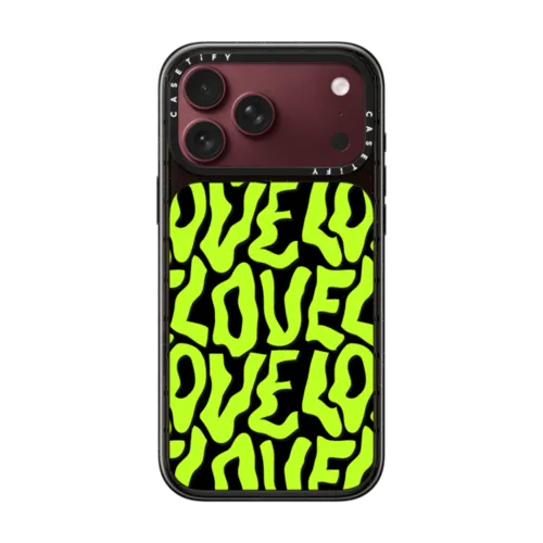 Neon Love by SOFE Store | iPhone 18 Pro Max / Impact Case MagSafe Compatible - Glossy / Glossy Black | Image 1