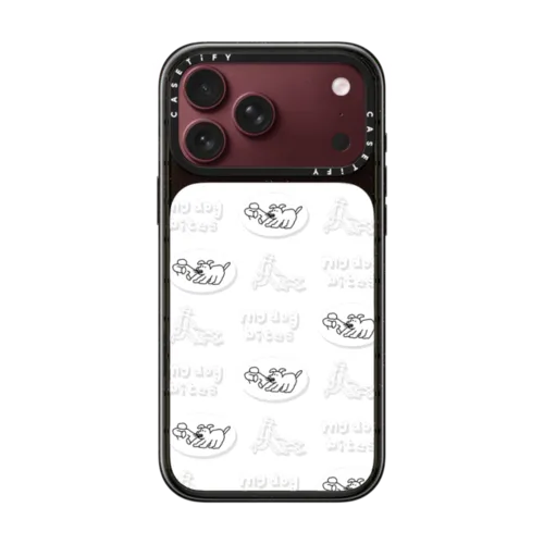 MY DOG BITES PATTERN | iPhone 18 Pro Max / Impact Case MagSafe Compatible - Glossy / Glossy Black | Image 1
