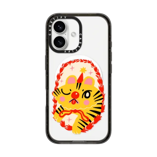 CIRCUS TIGER | iPhone 16 / Impact Case MagSafe Compatible / Black | Image 1