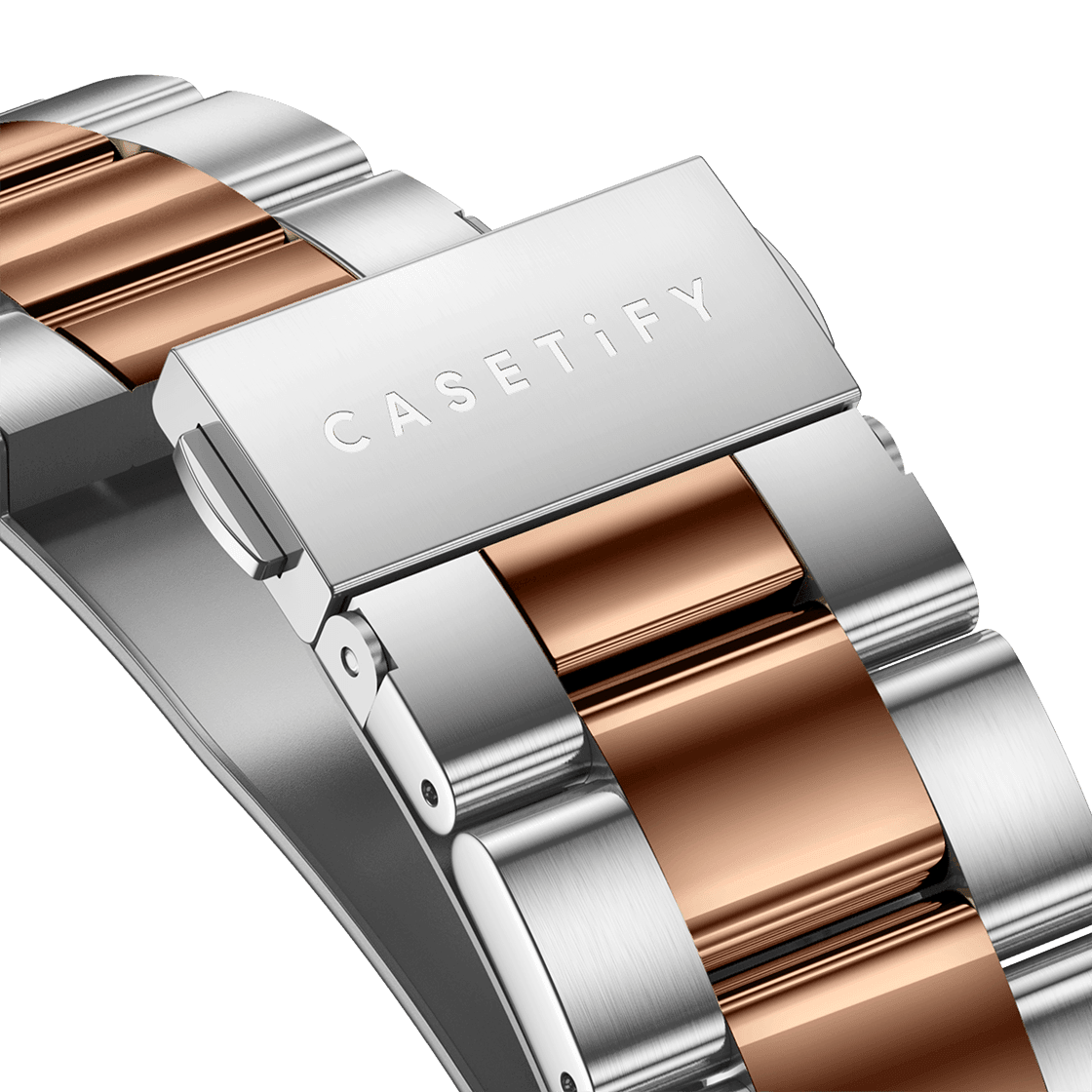 Stainless Steel 3-Link Band 49mm (Ultra 3) - Two-Tone (Rose Gold/Silver)