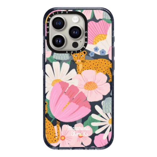 Safari by Macarena Chomik | iPhone 15 Pro / Impact Case MagSafe Compatible / Classic Blue | Image 1