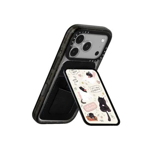 Self care is health care card wallet by Moonaries illo | Snappy Cardholder Stand / Snappy Cardholder Stand MagSafe Compatible / Black | Image 3