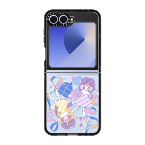 violet flower | Galaxy Z Flip6 / Impact Case / Black | Image 1