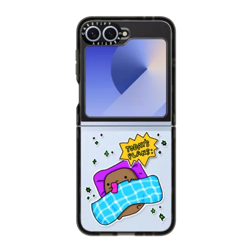 today-s potato plans | Galaxy Z Flip6 / Impact Case / Black | Image 1