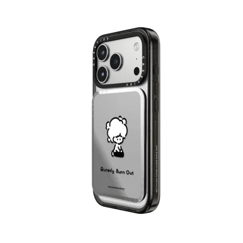 Quietly Burnt Out | Snappy Cardholder Stand / Snappy Mirror Cardholder Stand MagSafe Compatible / Silver | Image 2