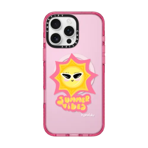 SUMMER VIBES | iPhone 16 Pro Max / Impact Case MagSafe Compatible / Pink Fizz | Image 1