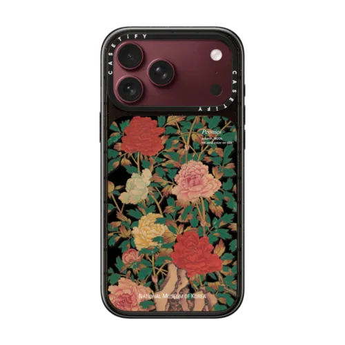 NMK Peonies Case | iPhone 18 Pro Max / Impact Case MagSafe Compatible - Glossy / Glossy Black | Image 1