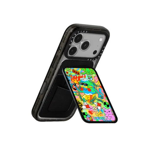 World Party Cardholder | Snappy Cardholder Stand / Snappy Cardholder Stand MagSafe Compatible / Black | Image 3