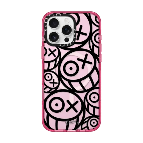 Many Mr. A's - Black | iPhone 16 Pro Max / Impact Case MagSafe Compatible / Pink Fizz | Image 1
