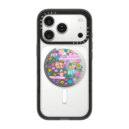 Emoji Paradise | Snappy Grip Stand / Snappy Mirror Grip Stand MagSafe Compatible / Silver | Image 1