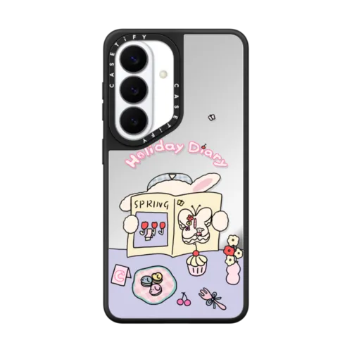 Holiday Diary | Galaxy S26 / Mirror Magnetic Case / Silver on Black | Image 1