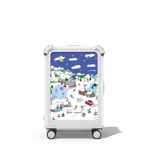 Winter Wonderland | 21" Carry-On Suitcase / Bounce Suitcase / Glossy Cloud White | Image 1